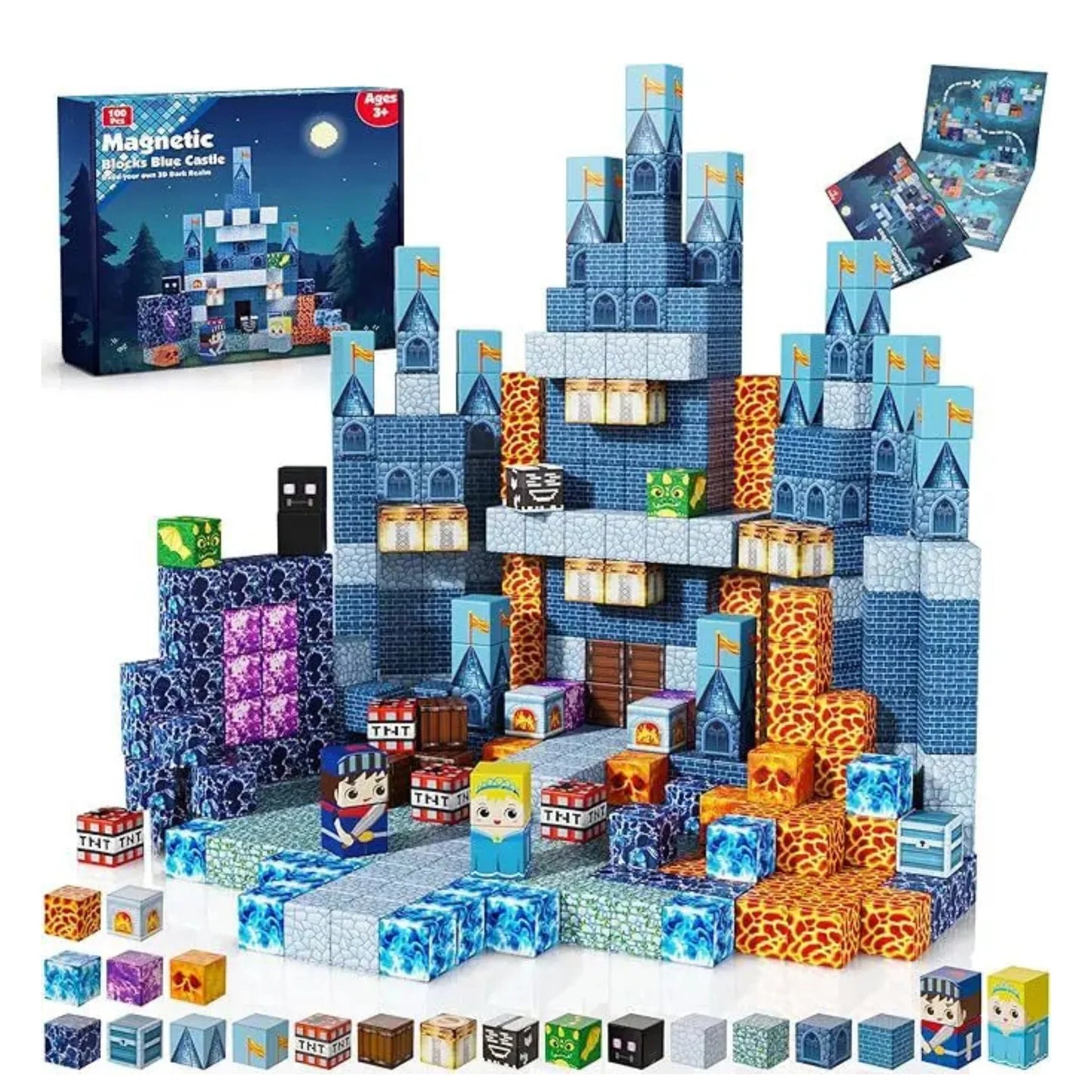 CubeCraft Mine Builder – 青のお城