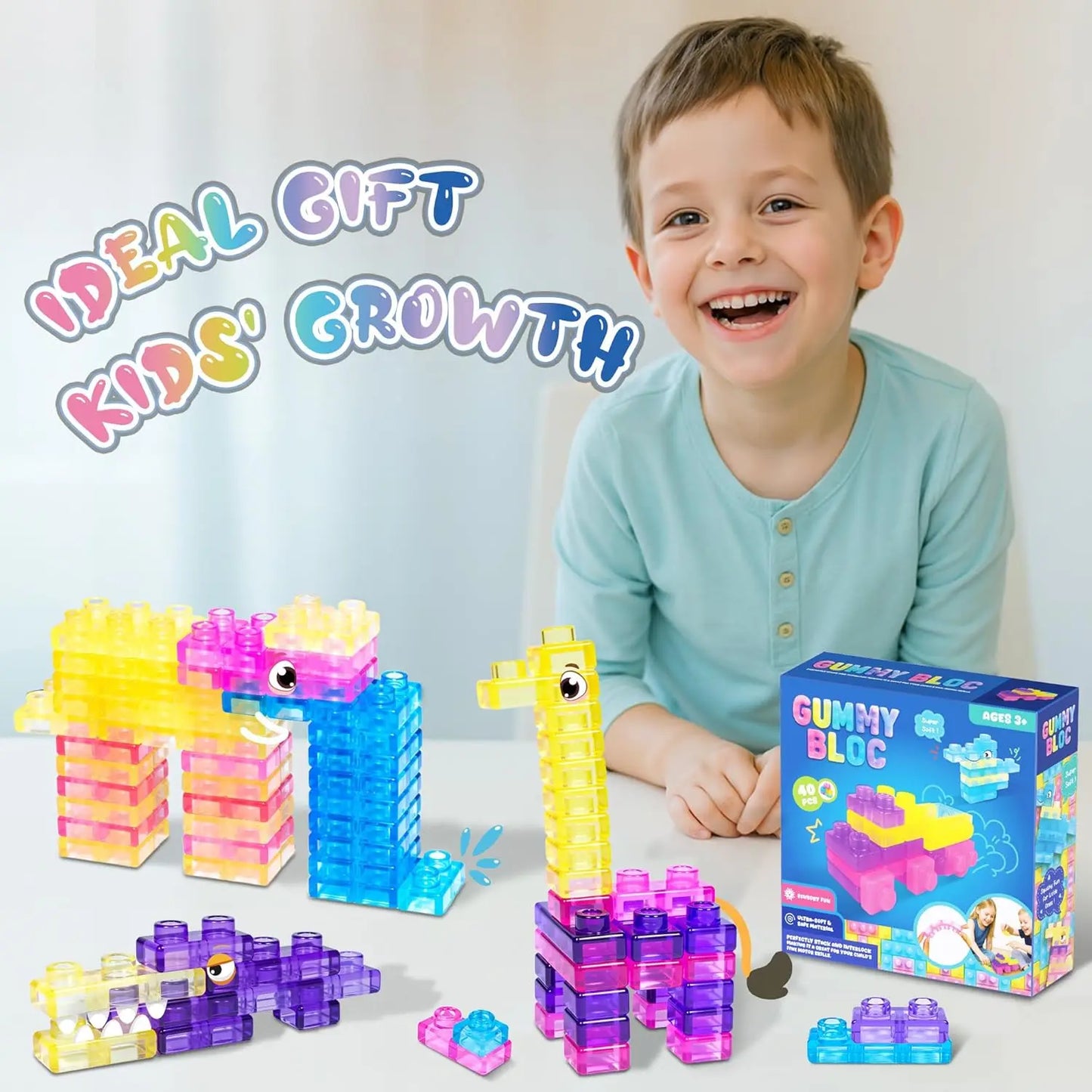 ぷにっとやわらか知育ブロック 40ピース