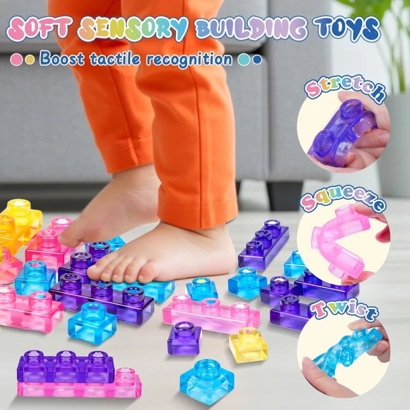 ぷにっとやわらか知育ブロック 40ピース