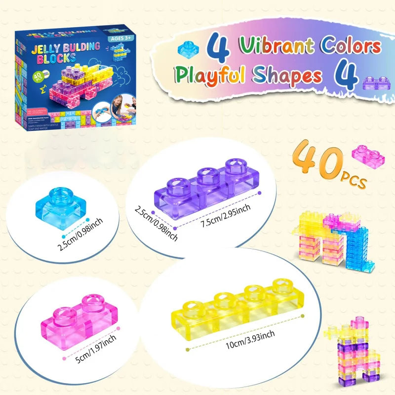 ぷにっとやわらか知育ブロック 40ピース